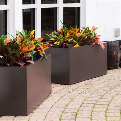 metal rectangle flower box|large rectangular flower boxes.